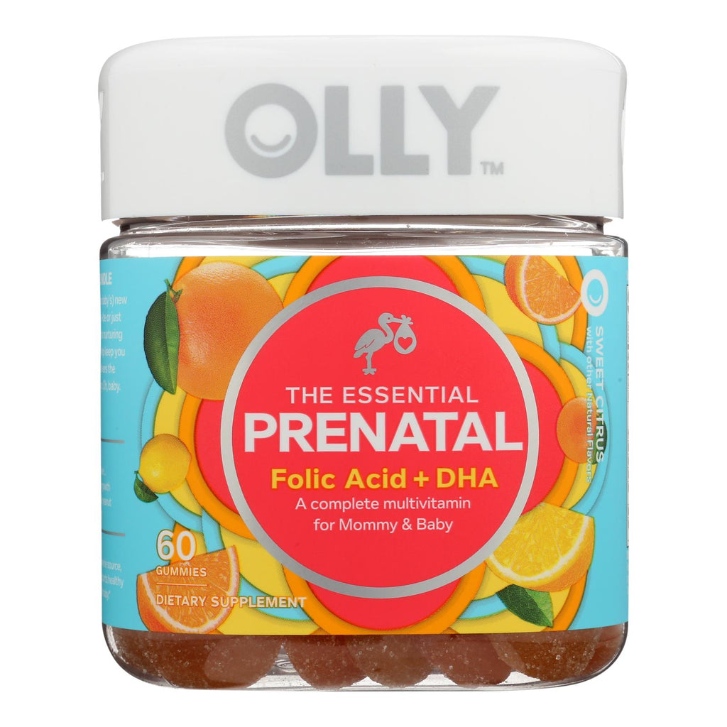 Olly Prenatal Multivitamin with Folic Acid, DHA & Iron for Expecting Moms (Pack of 1 - 60 Softgels)