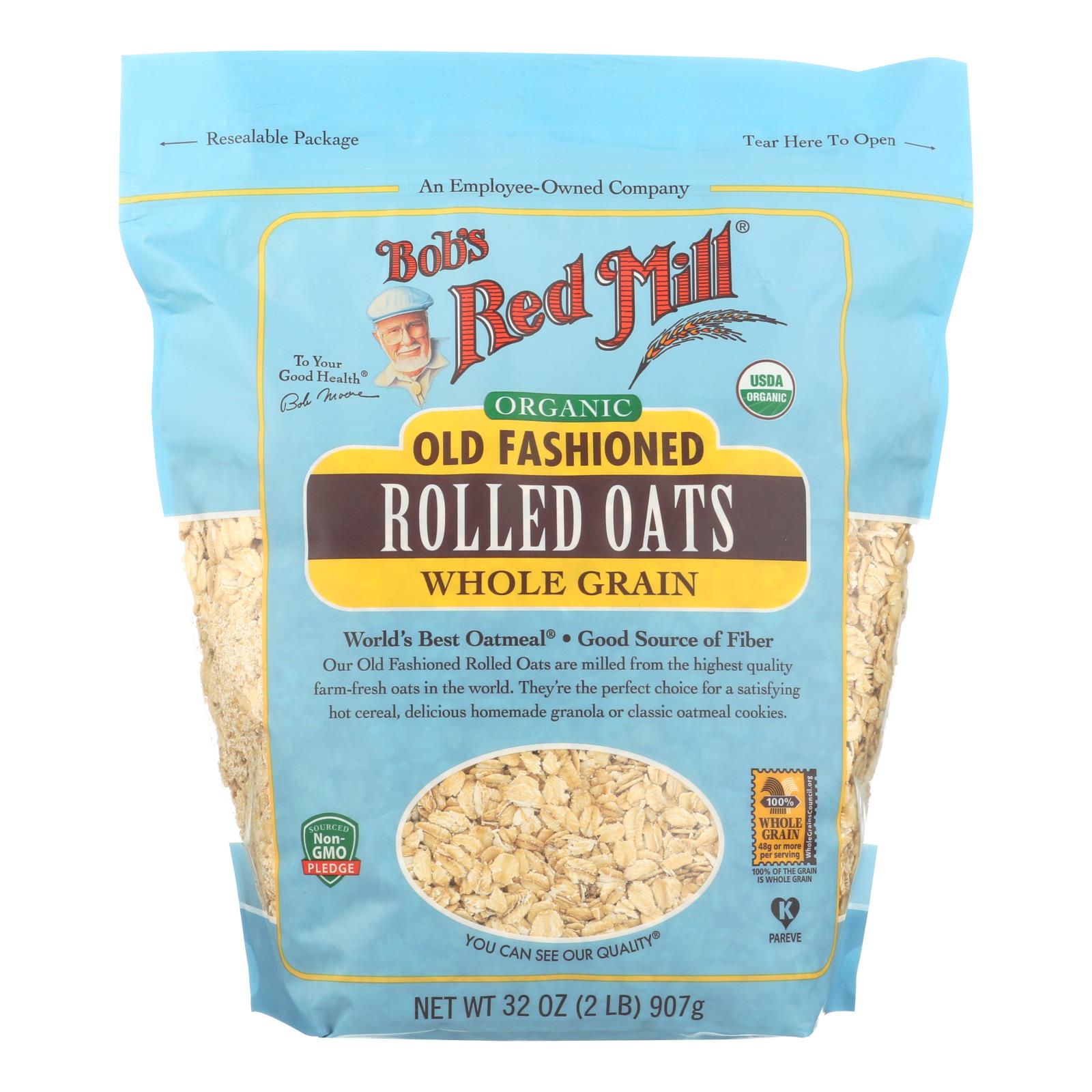Bob's Red Mill Organic Oatmeal | 4 Pack, 32Oz.