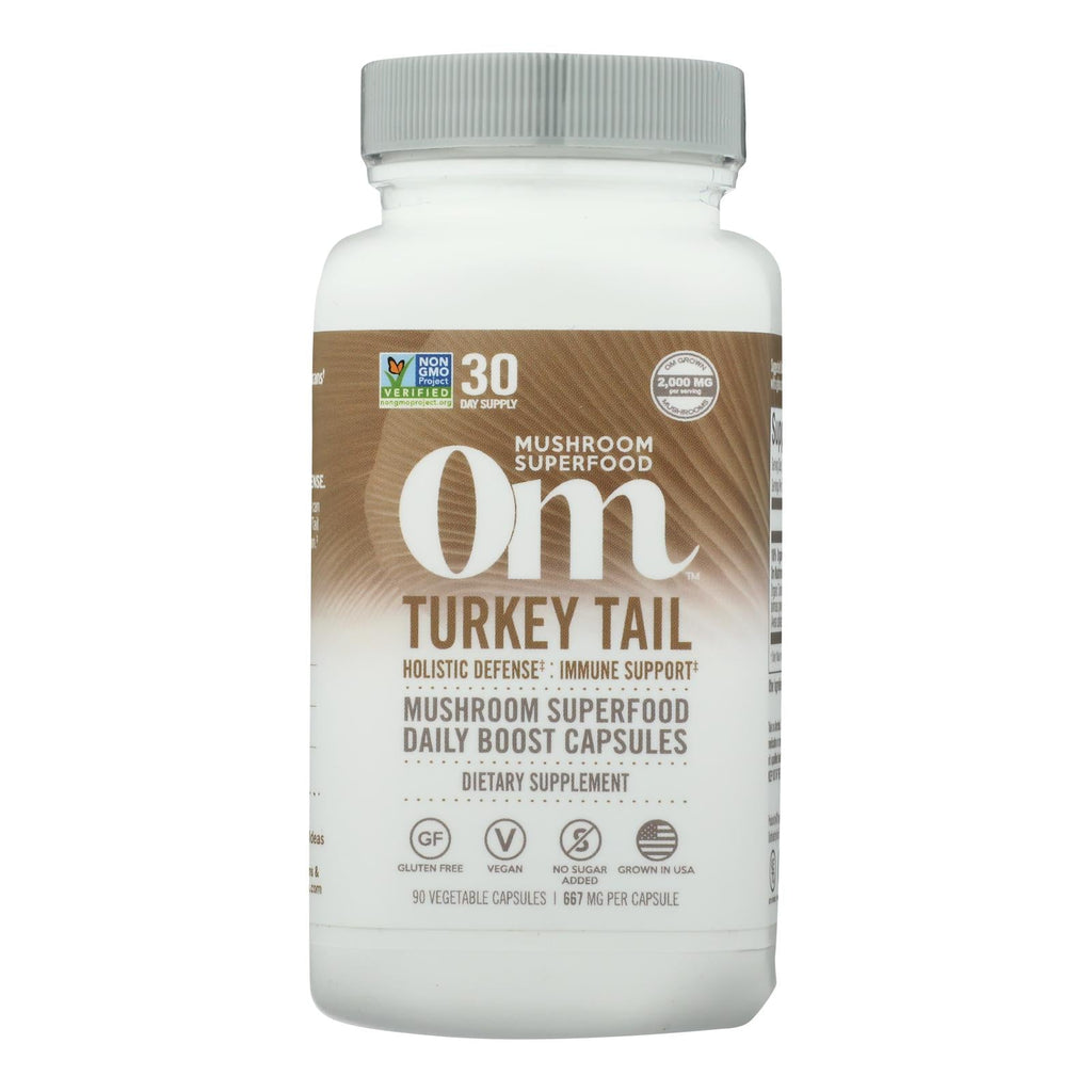 Om Mushroom Superfood Turkey Tail Mushroom Capsules, 90 Count
