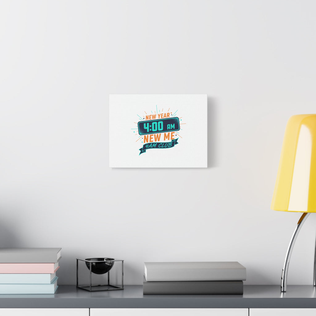4AM Club New Year Graphic Canvas | Holiday Party Novelty, Festive New Year Decor