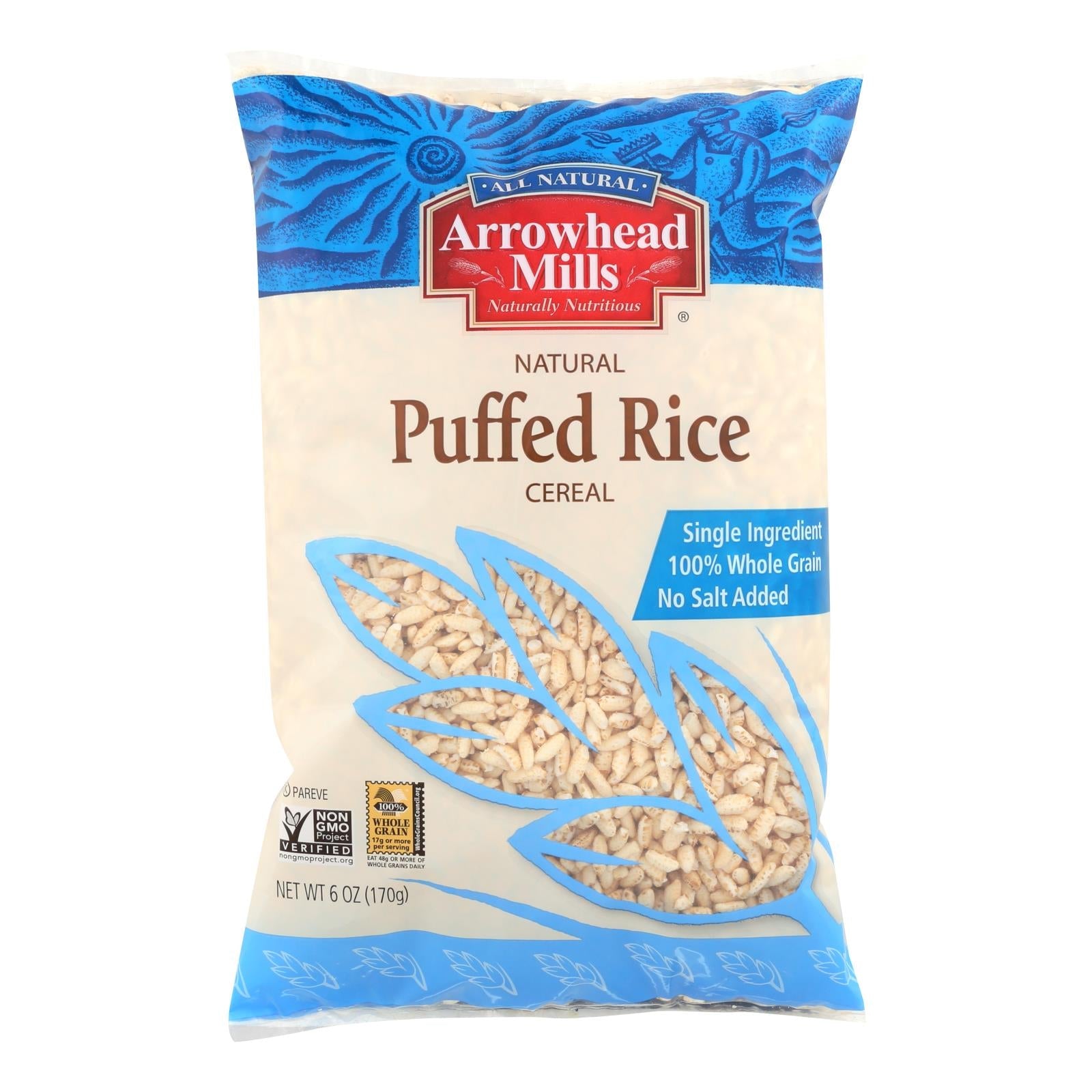 Arrowhead Mills Natural Puffed Rice Cereal (12 Pack - 6 Oz. Each)
