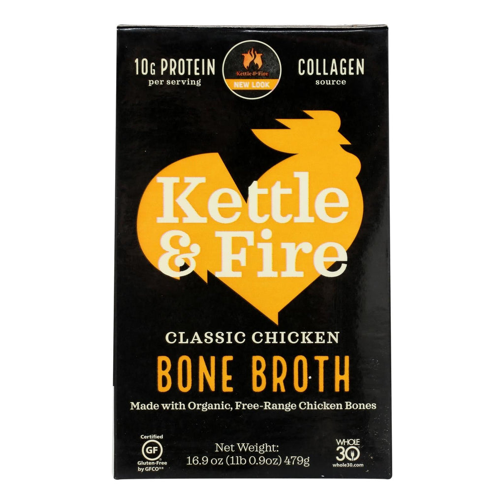 Kettle & Fire Chicken Bone Broth, Pack of 6 (16.9 oz)
