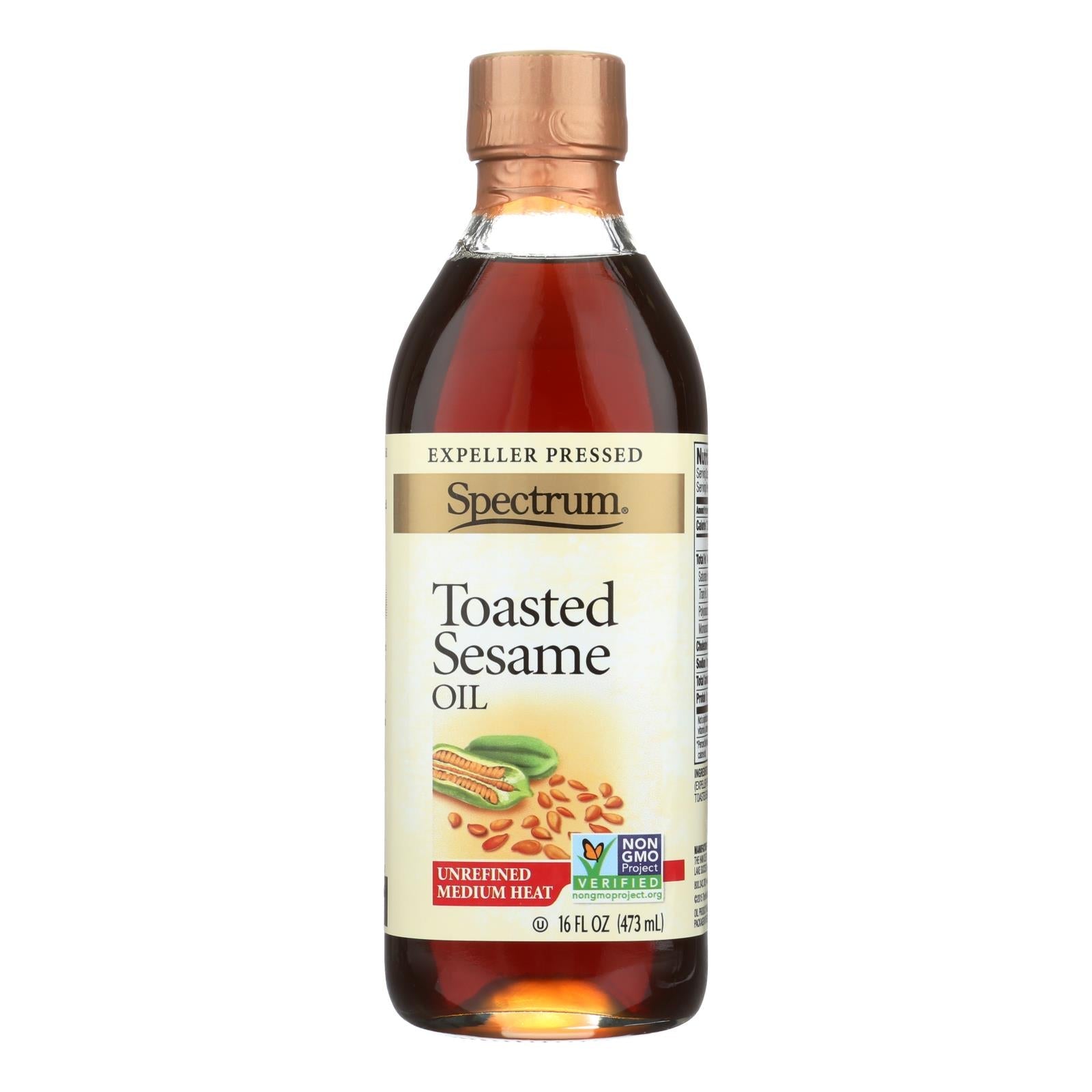 Spectrum Naturals Roasted Toasted Sesame Oil - 16 Fl Oz.