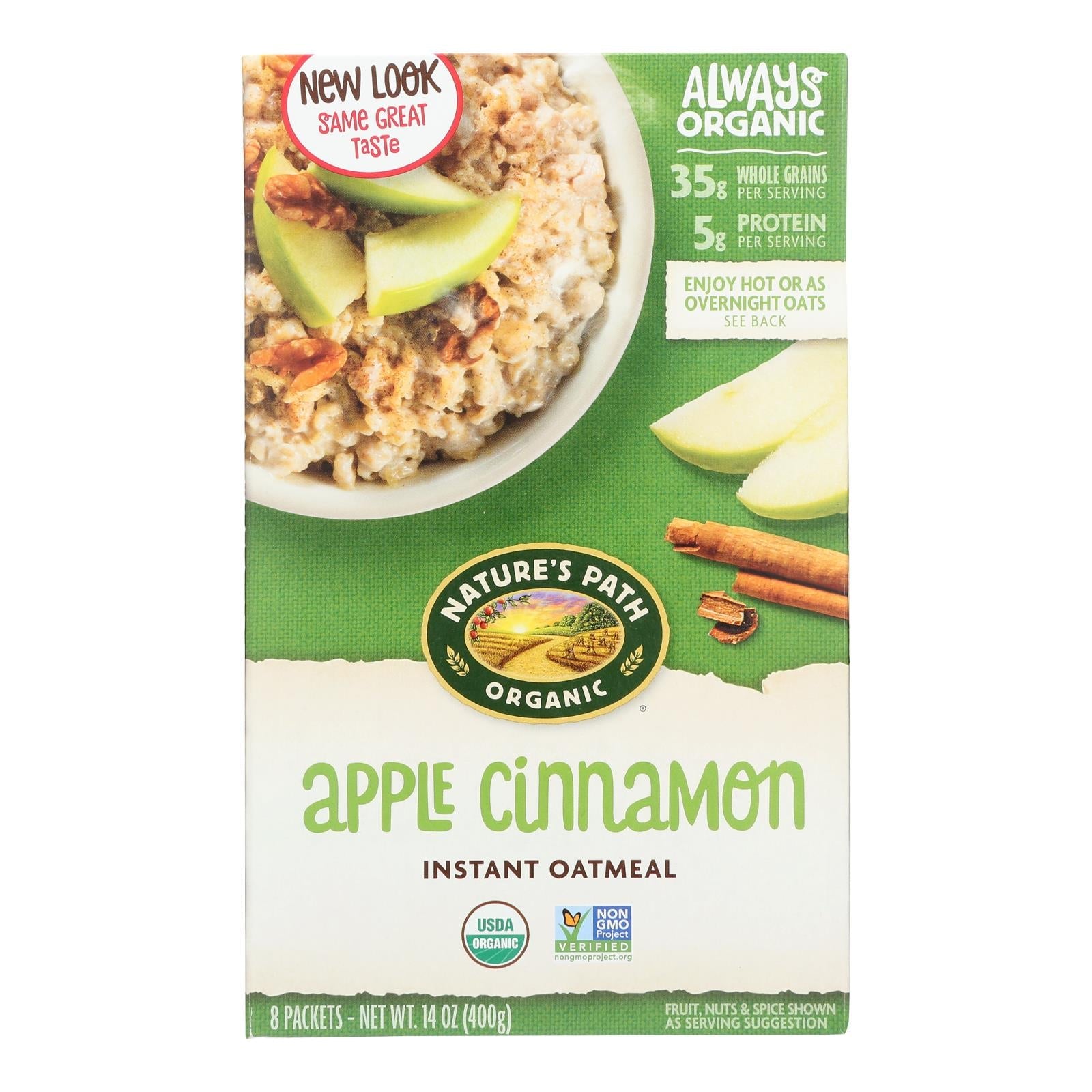 Nature's Path Hot Oatmeal, Apple Cinnamon, 14 Oz. (Pack of 6)