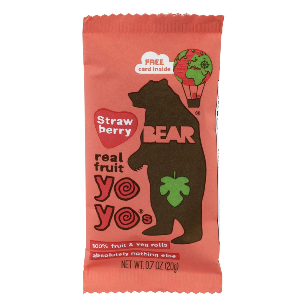 Bear Real Fruit Yoyos: Strawberry, 6-Count, 3.5 Oz. Each