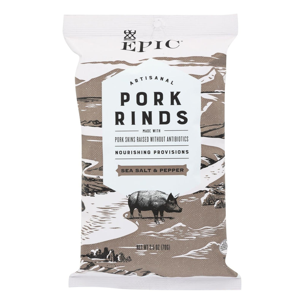 Epic Pork Rinds, Sea Salt & Pepper, (12-pack, 2.5 Oz. Bags)