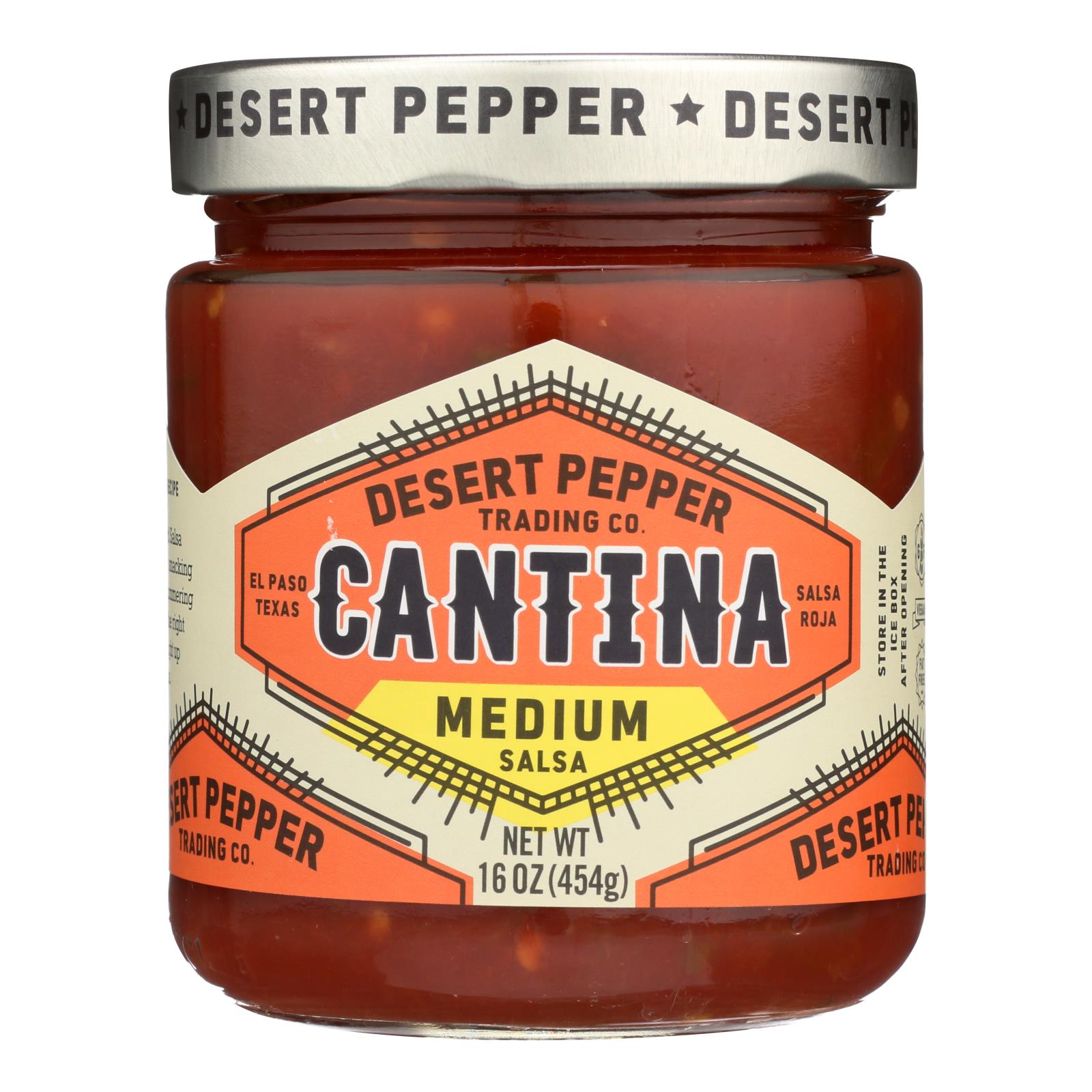 Desert Pepper Trading Cantina Salsa Medium Red by (Pack of 6 - 16 oz)