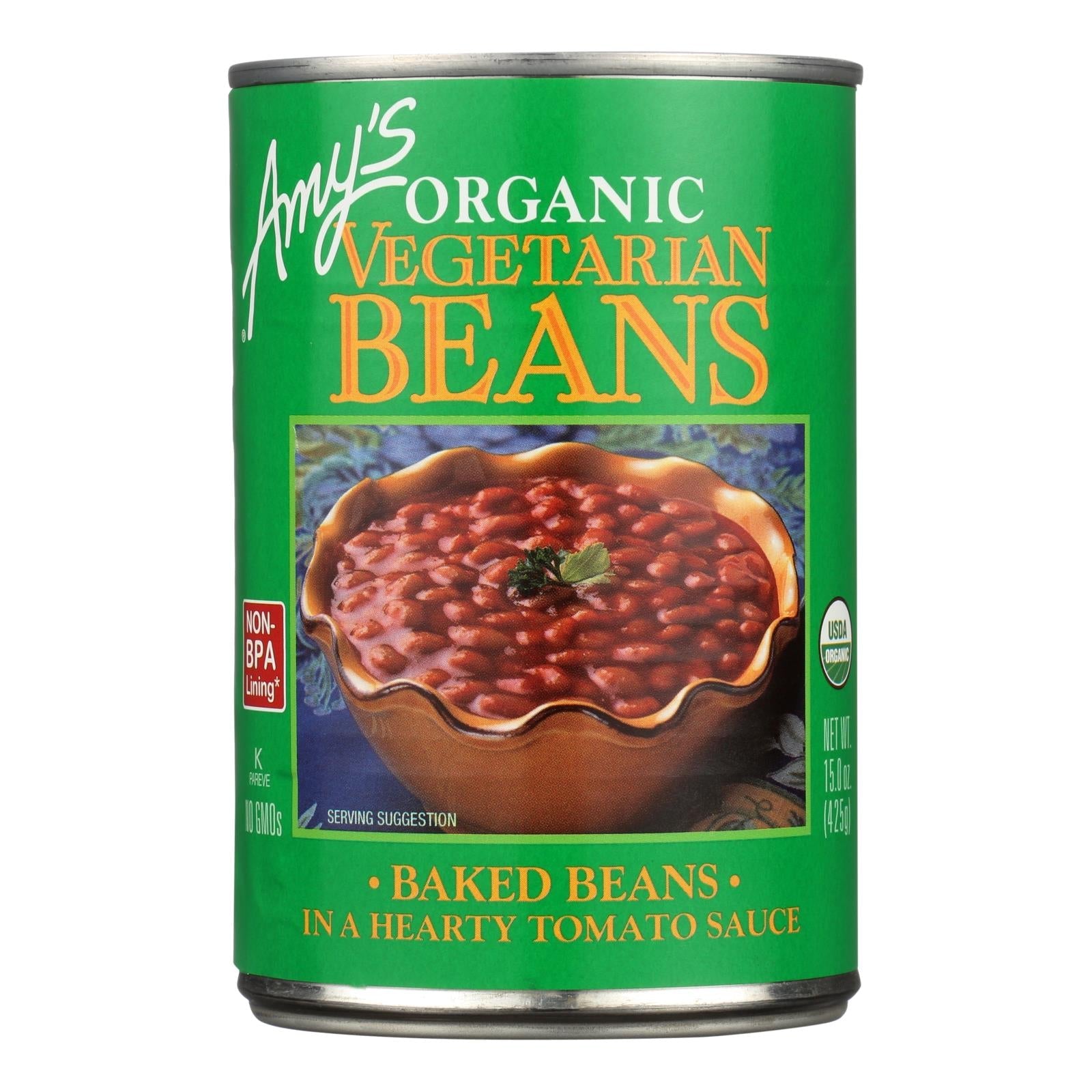 Amy's Organic Vegetarian Baked Beans, 15 Oz. Pack of 12