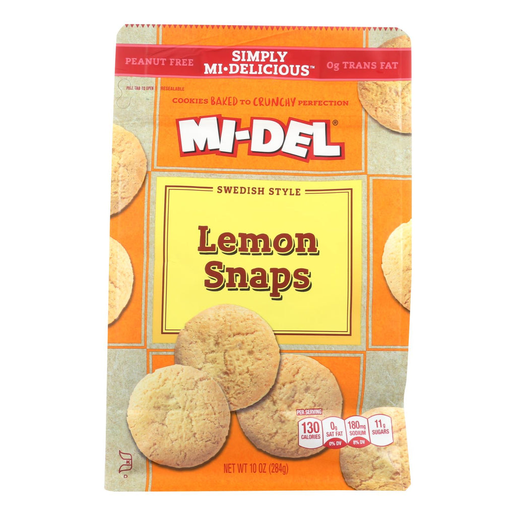 Midel Lemon Snaps: Bite-Sized, Delicate Cookies (Pack of 8)