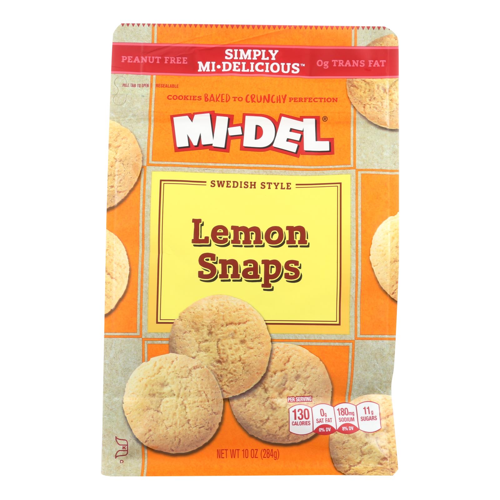 Midel Lemon Snaps: Bite-Sized, Delicate Cookies (Pack of 8)