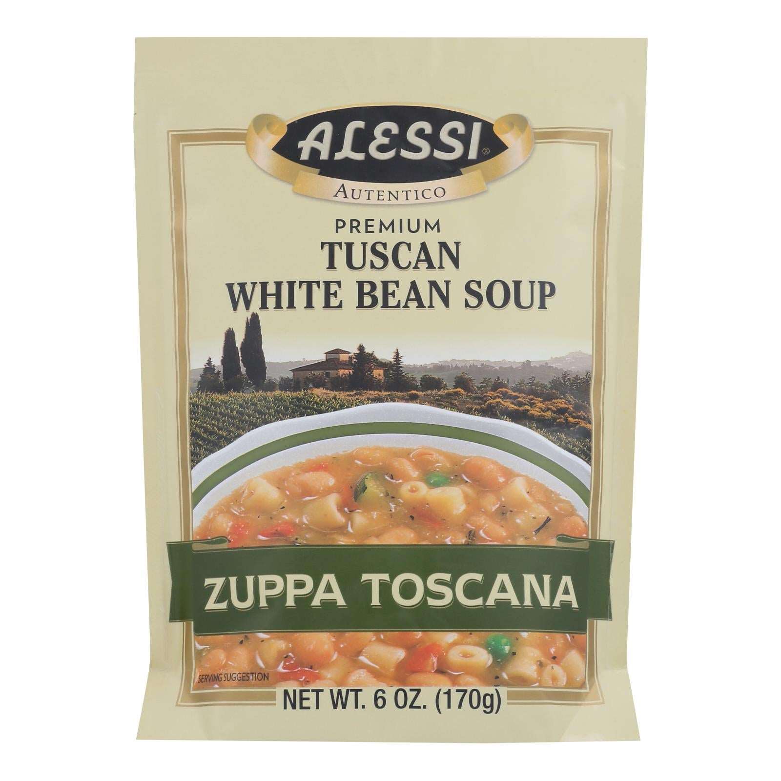 Alessi Tuscan White Bean Soup, 6 oz (Case of 6)