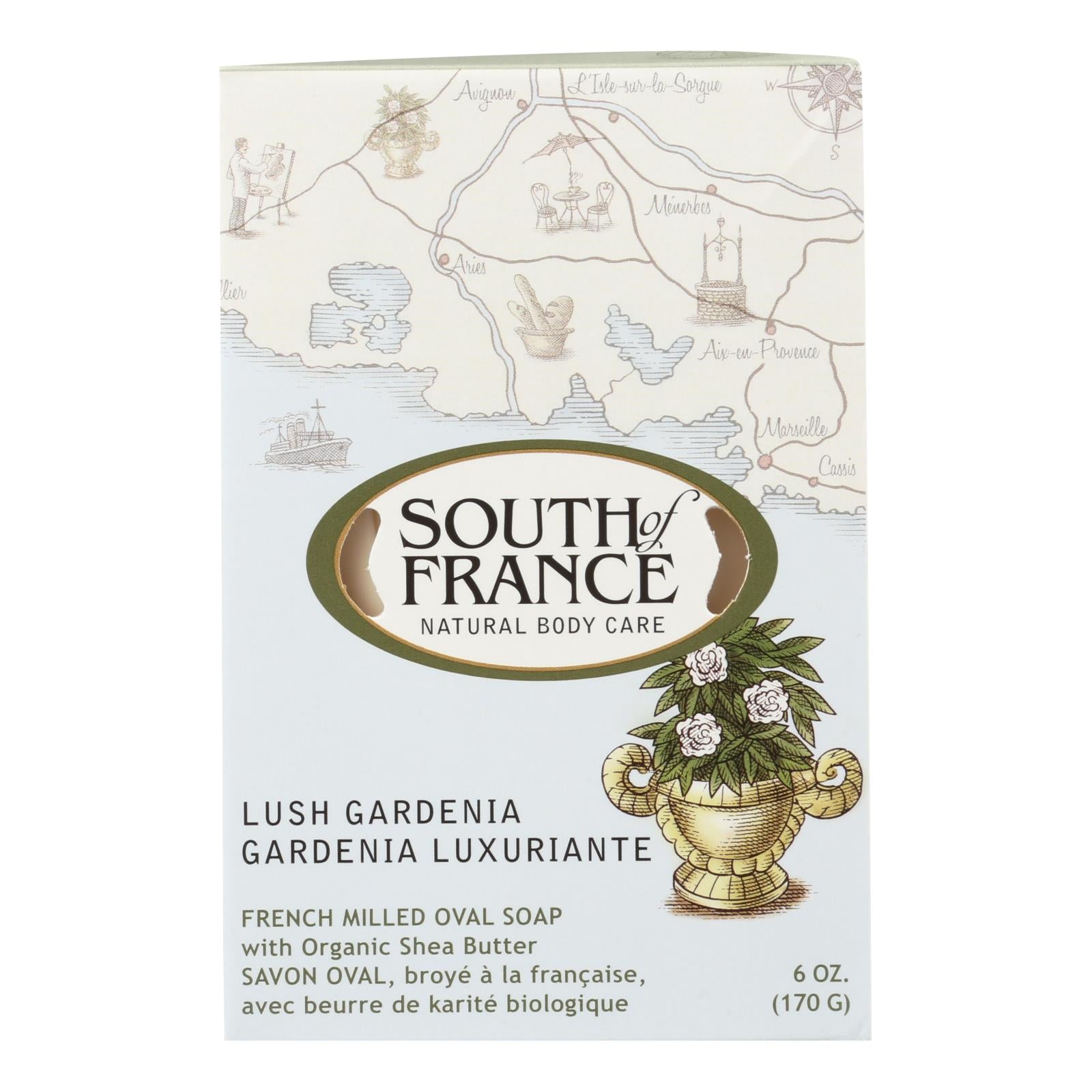 South Of France Moisturizing Gardenia Bar Soap, 6 Oz