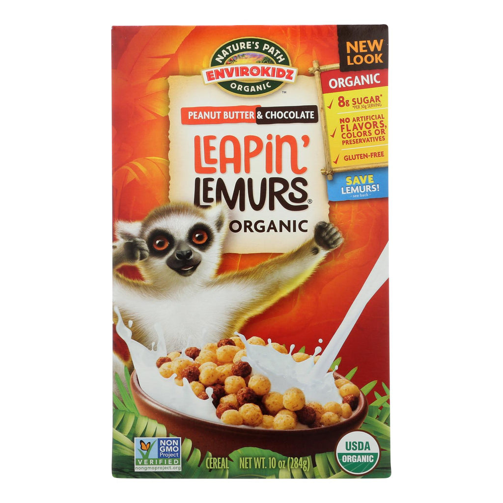 Envirokidz Leapin' Lemurs Peanut Butter and Chocolate Cereal, 10 Oz., Pack of 12