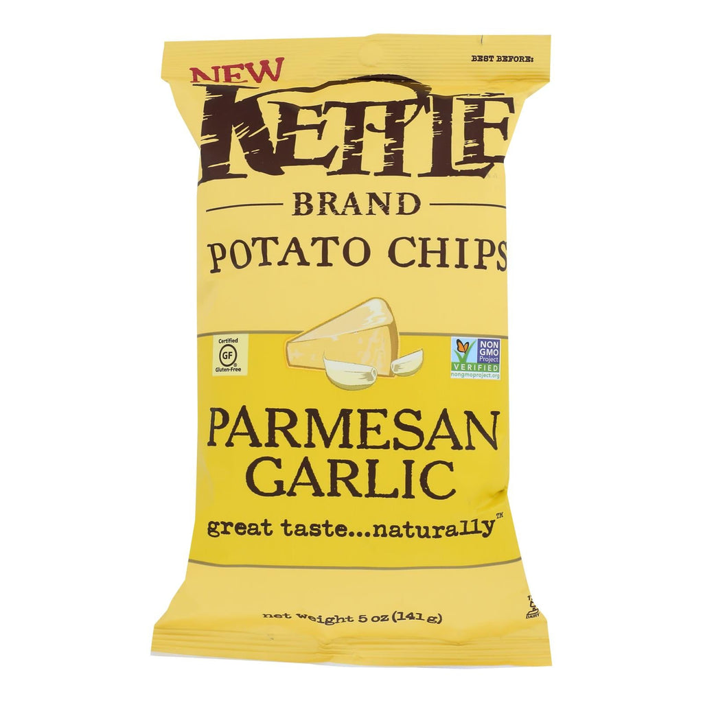 Kettle Brand Parmesan Garlic Potato Chips, 5 Oz. Bag (Pack of 15)