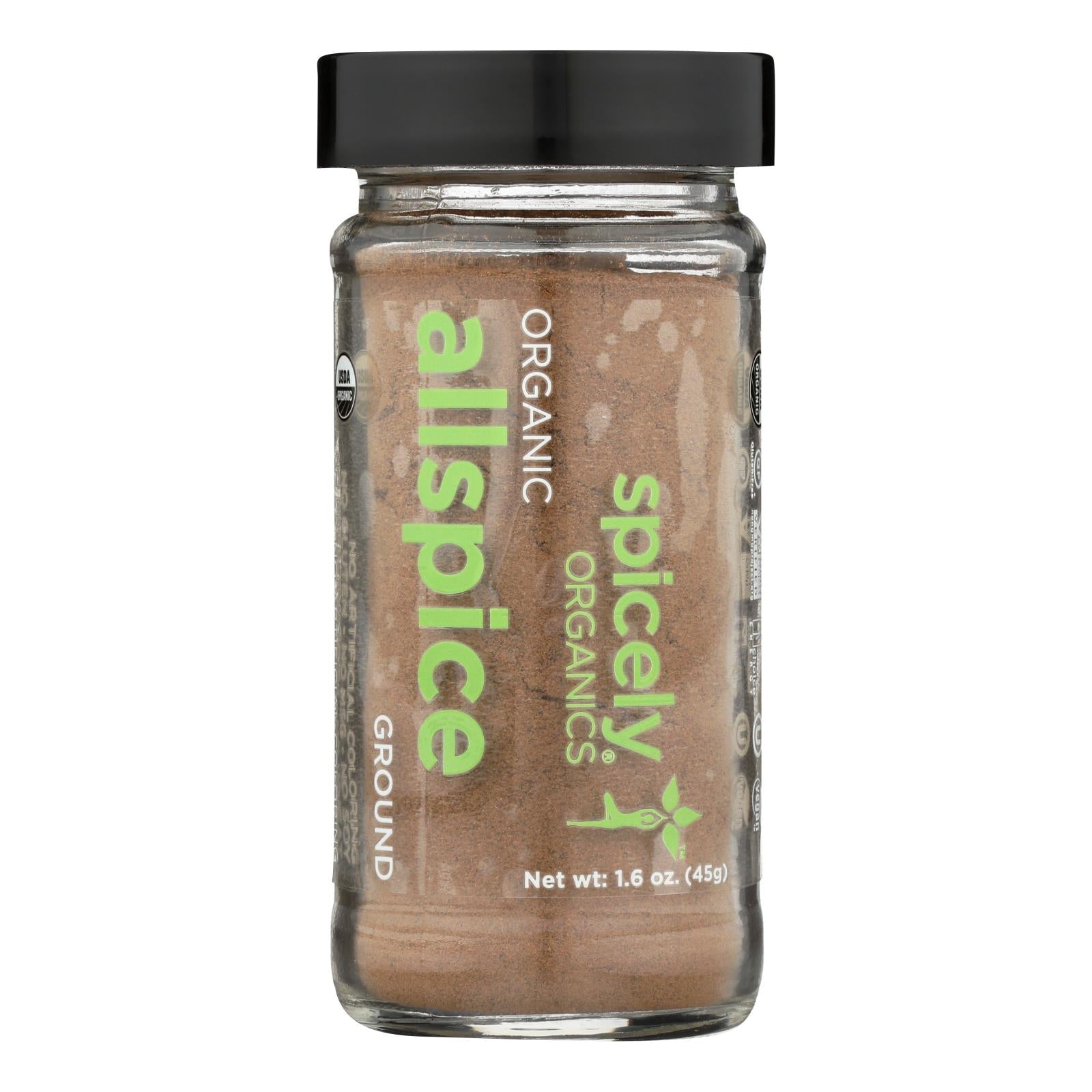 Spicely Organics Organic Ground Allspice - 1.6 Oz. Pack of 3