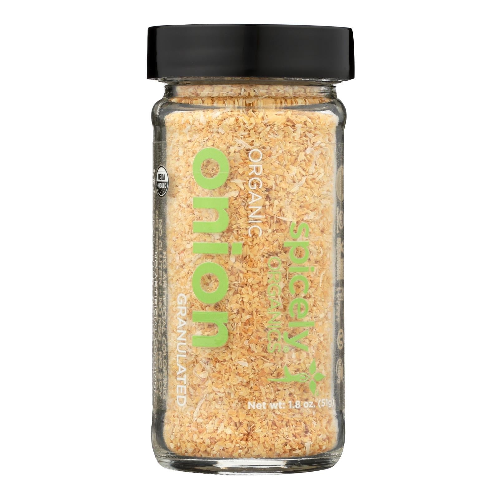 Spicely Organics USDA Certified Organic Onion Granules - 3 Pack, 1.8 Oz.