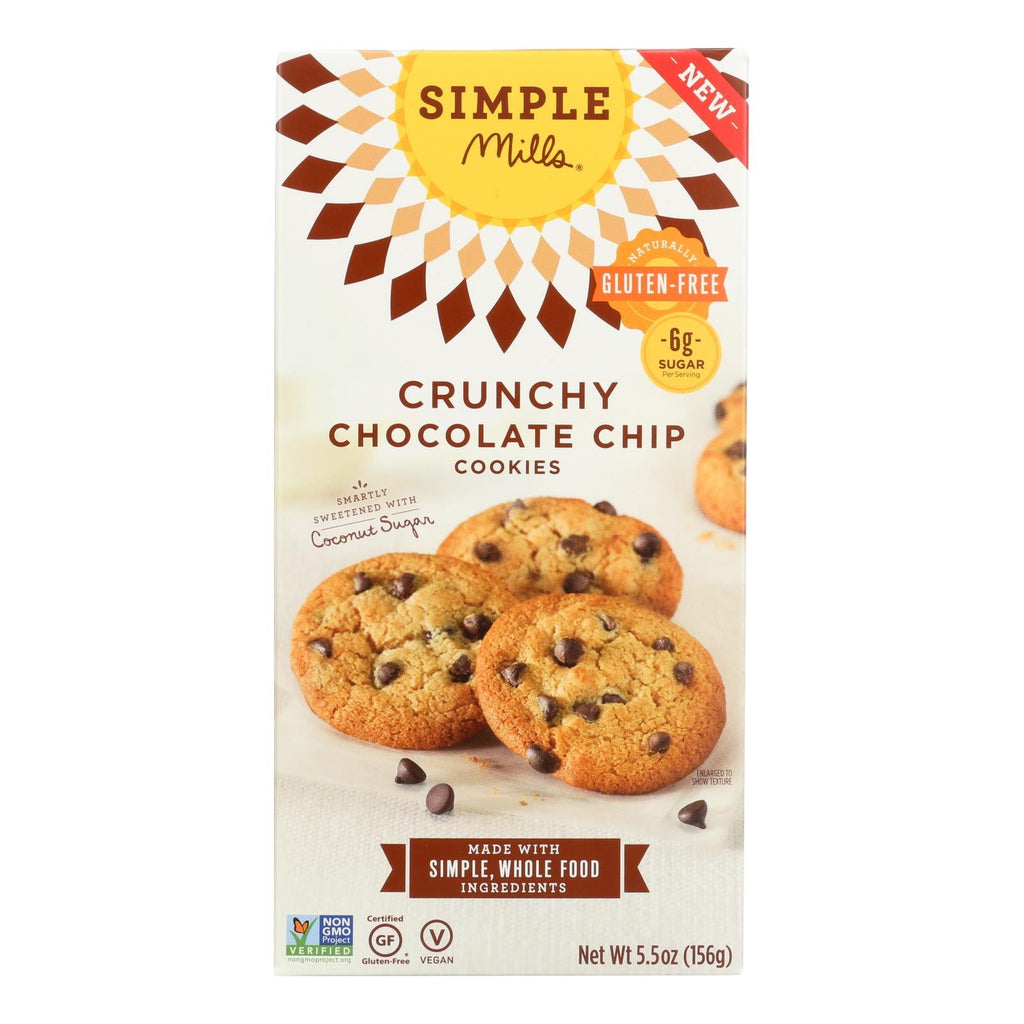 Simple Mills Crunchy Chocolate Chip Cookies (Pack of 6 - 5.5 Oz.)