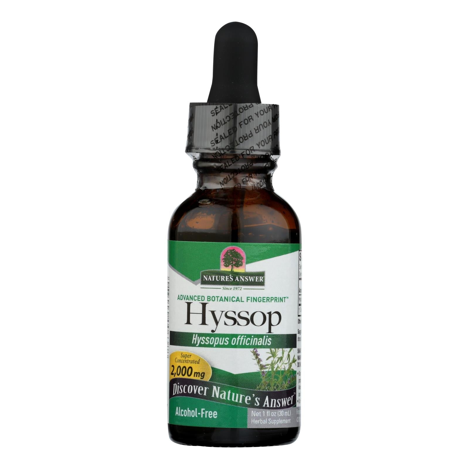 Nature's Answer Hyssop Extract, 1 Oz Alcohol-Free