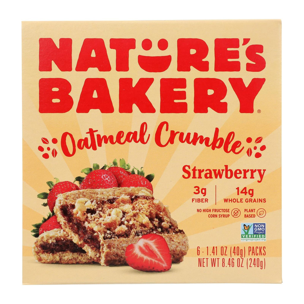 Nature's Bakery Oatmeal Crumble Strawberries, 8.46 Oz. (Pack of 6)