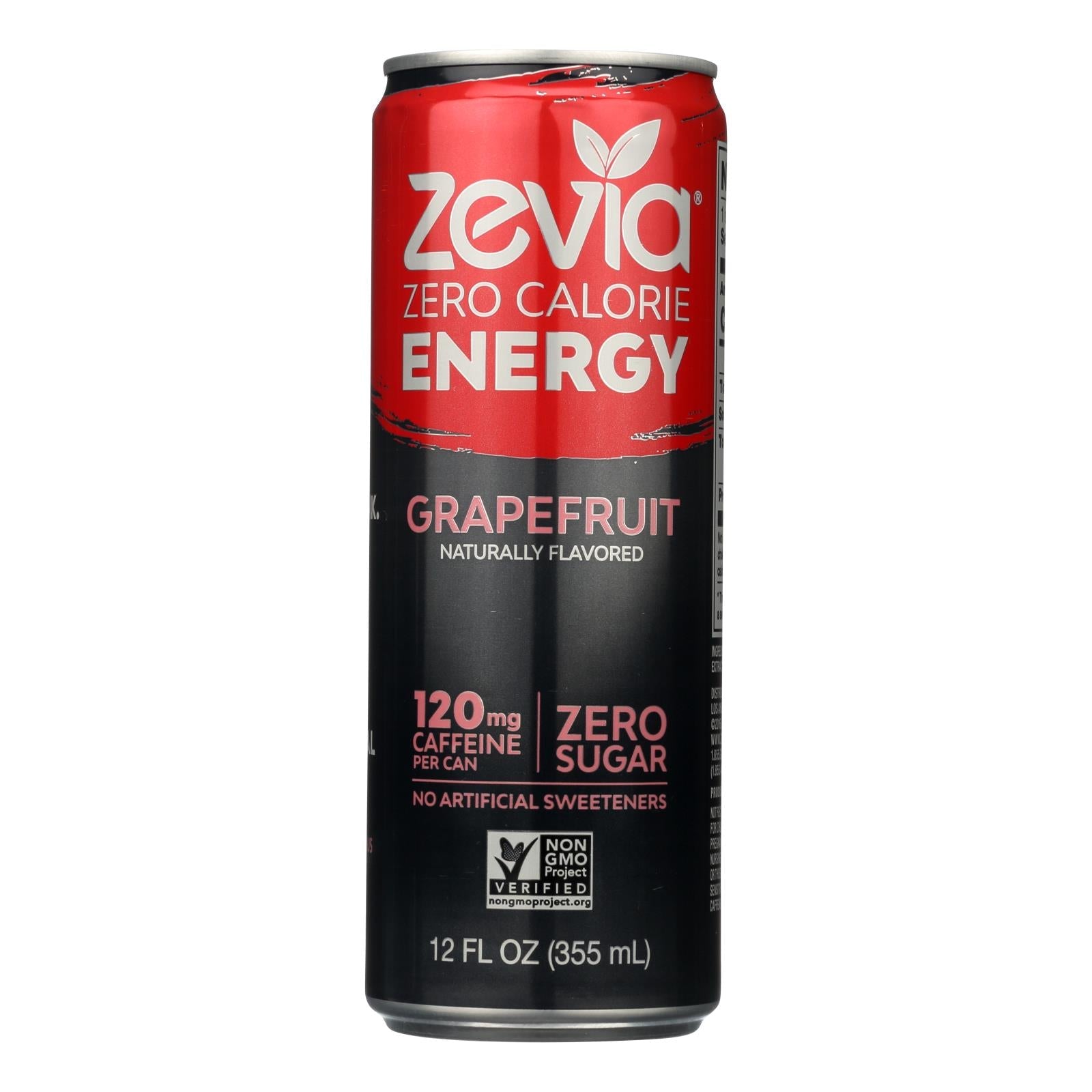 Zevia Grapefruit Energy Drink, Zero Calorie, 12 Fl Oz (Case of 12)