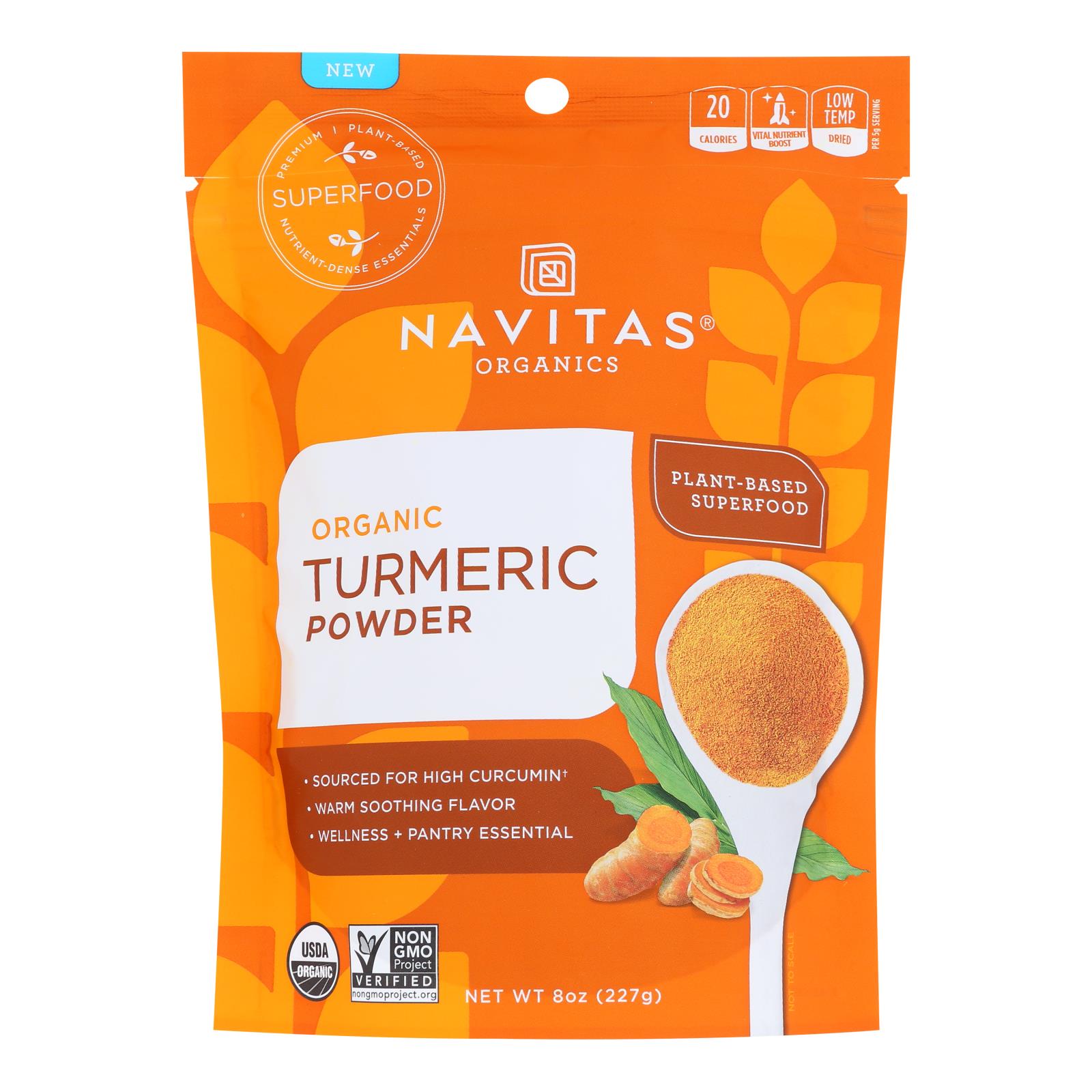 Navitas Organics Certified Organic Turmeric Powder (8 Oz, Pack of 6)