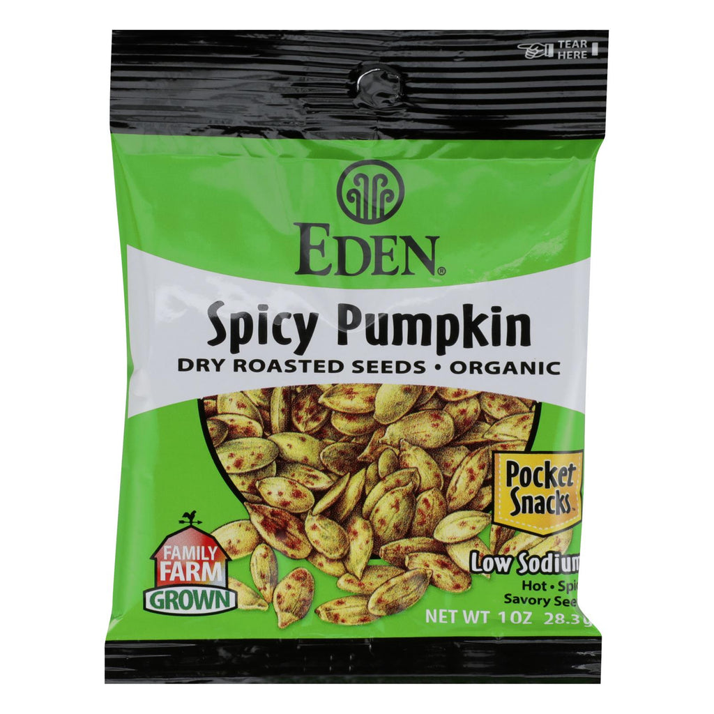 Eden Foods Organic Spicy Dry Roasted Pumpkin Seeds, 1 Oz (Case of 12)