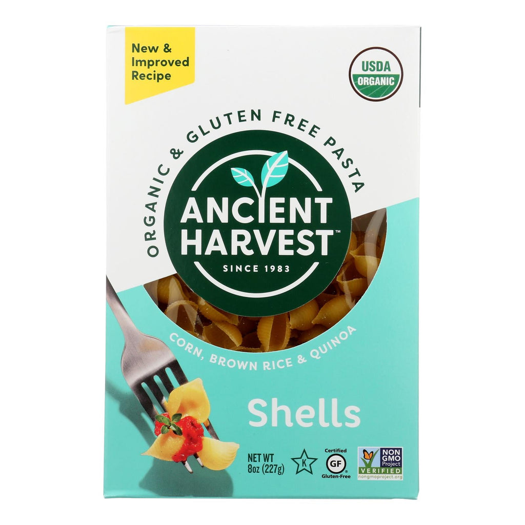 Ancient Harvest Organic Quinoa Supergrain Pasta Shells, 8 oz, Pack of 12