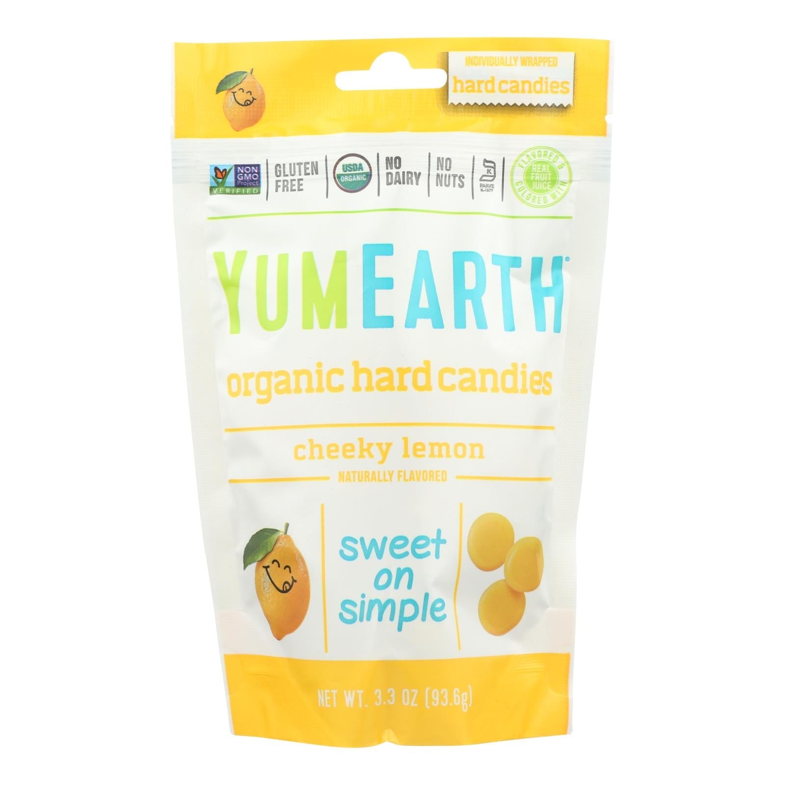 Yumearth Organics Lemon Drops - Chewy Lemon Bliss (Pack of 6 - 3.3 Oz)