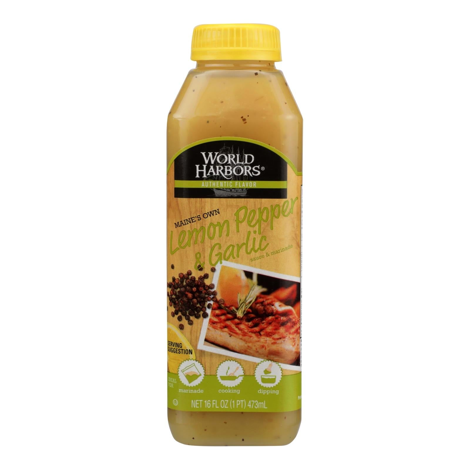 World Harbor Lemon Pepper Garlic Seafood Poultry Sauce Marinade