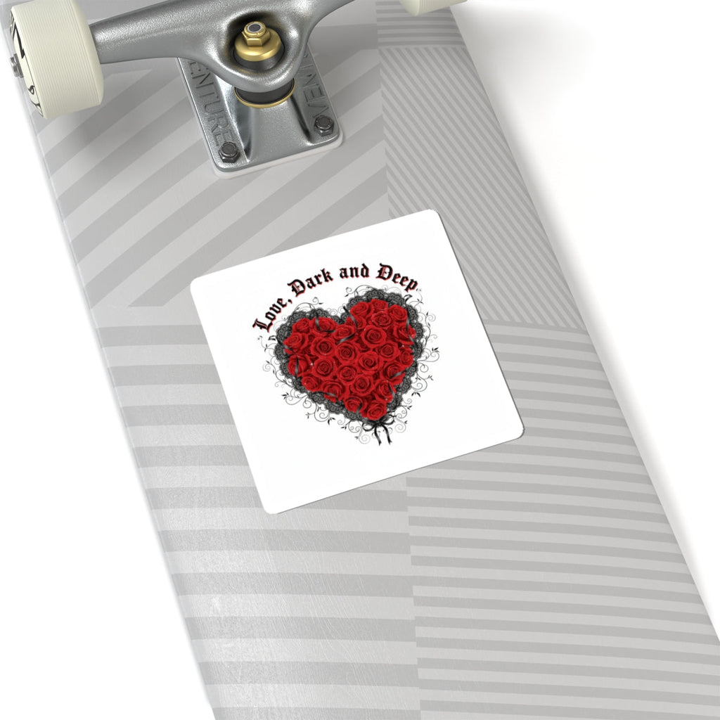 Love Dark and Deep Heart Sticker | gothic romance, 80s nostalgia