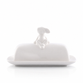 Porcelain Sitting Bunny Butter Dish