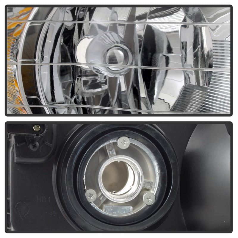 SPYDER Xtune Dodge Ram 1500 02-05 Amber Crystal Headlights Chrome HD-JH-DR02-AM-C 5064486