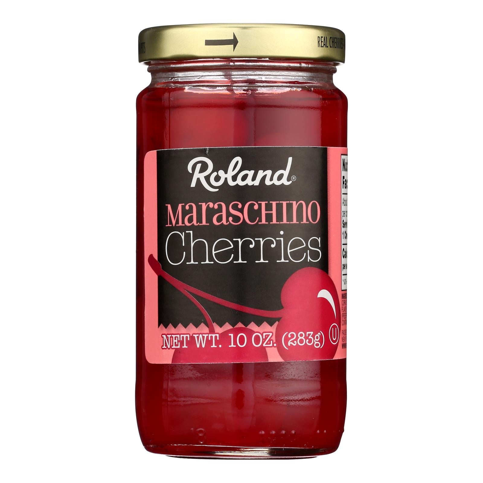 Roland Products Maraschino Cherries, Case of 12, 10 Ounce Jars