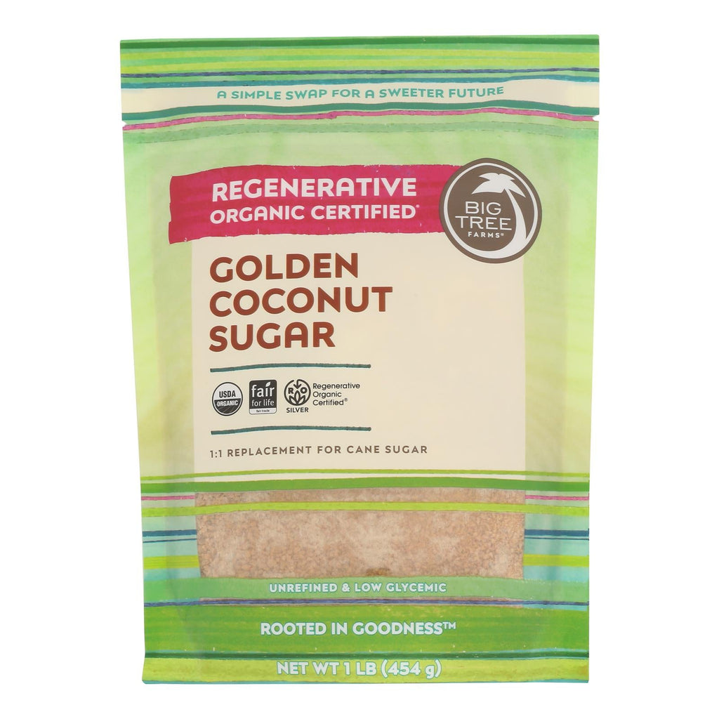 Big Tree Farms Organic Golden Coconut Sugar, Case of 6, 16 oz Each