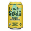 Fresh Fizz Organic Sparkling Mint Lemonade Soda, Case of 12, 12 Fluid Ounce Cans