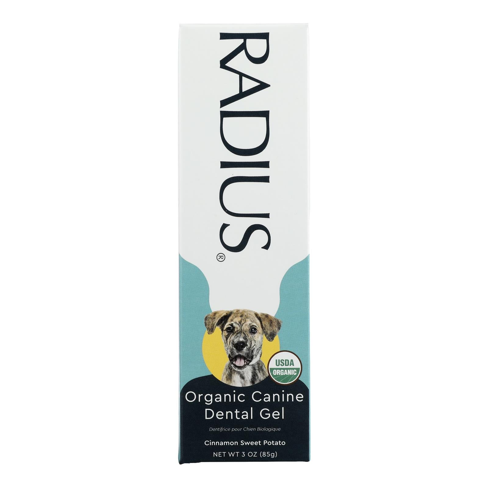 RADIUS USDA Organic Canine Toothpaste, Sweet Potato Cinnamon Flavor, 3 Ounce