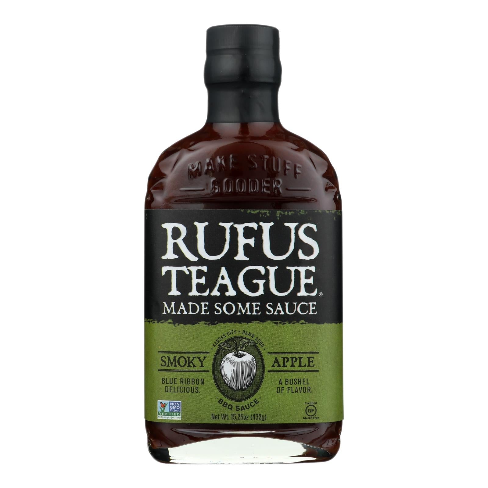 Rufus Teague Smoky Apple Barbecue Sauce, Case of 6, 16 Ounce Bottles