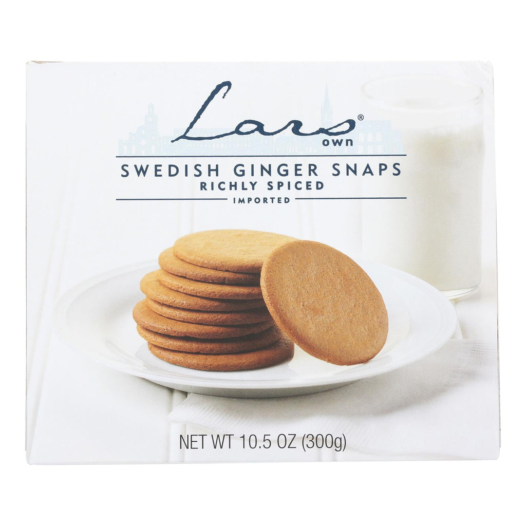 Lar's Own Swedish Ginger Snaps Cookies, Case of 12, 10.5 oz Boxes