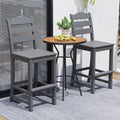 30 Inches Counter Height HDPE Bar Stool with Backrest and Footrest