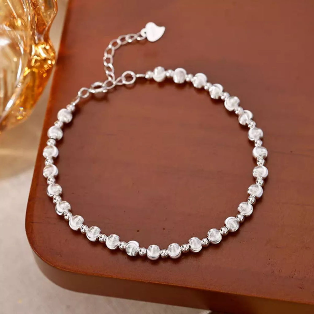 925 Sterling Silver Beaded Bracelet