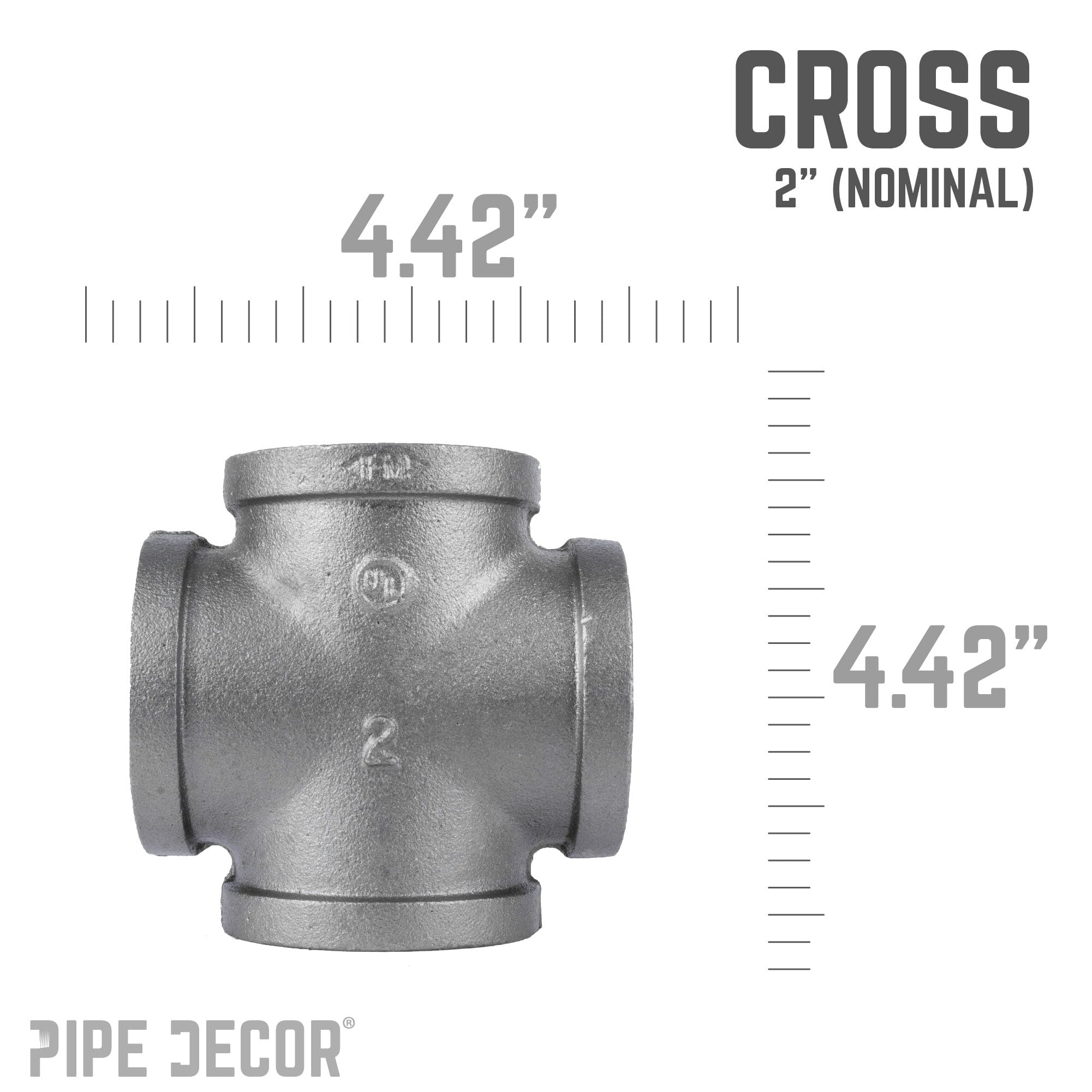 2 in. Black Cross