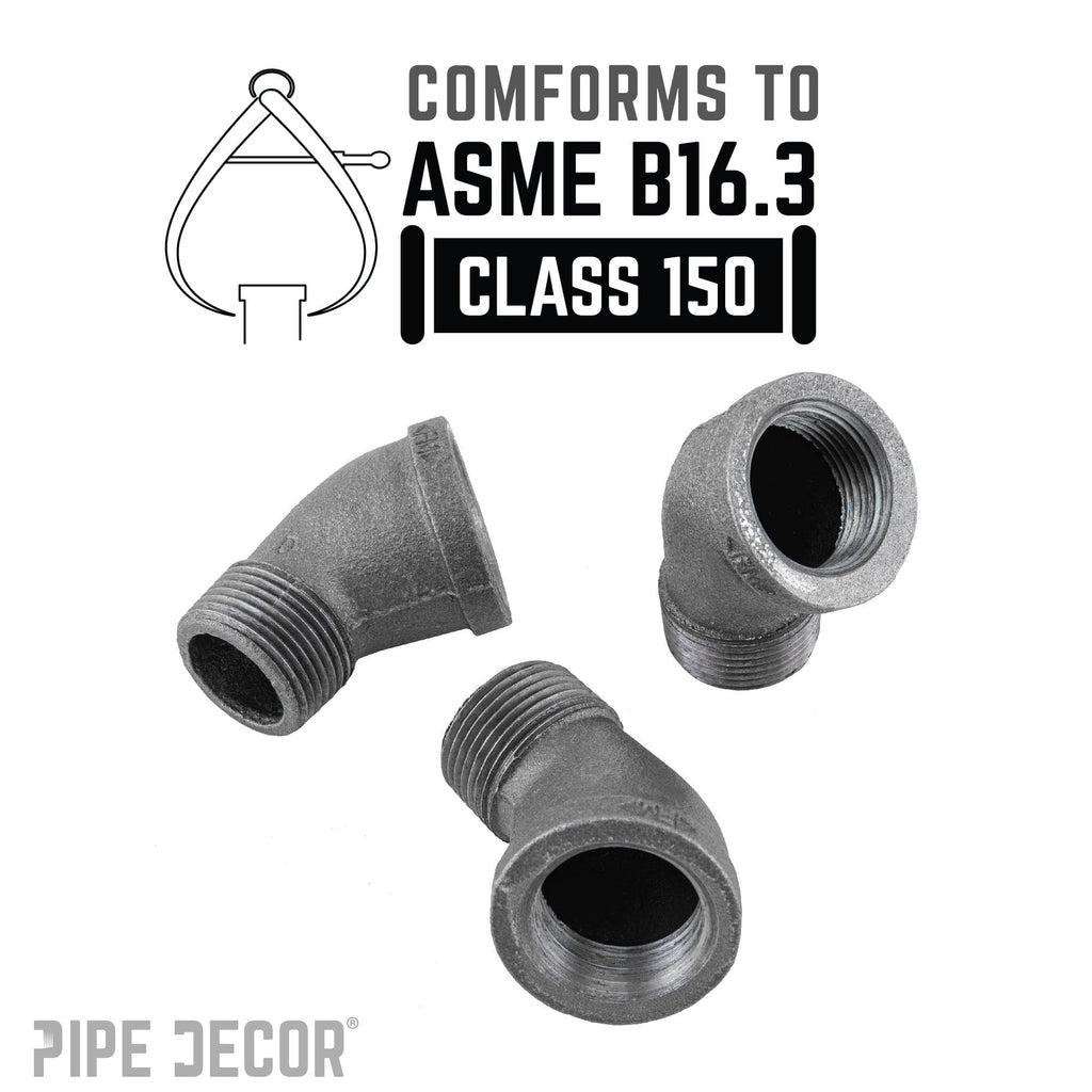 1 1/2 in. Black 45 Degree Street Elbow
