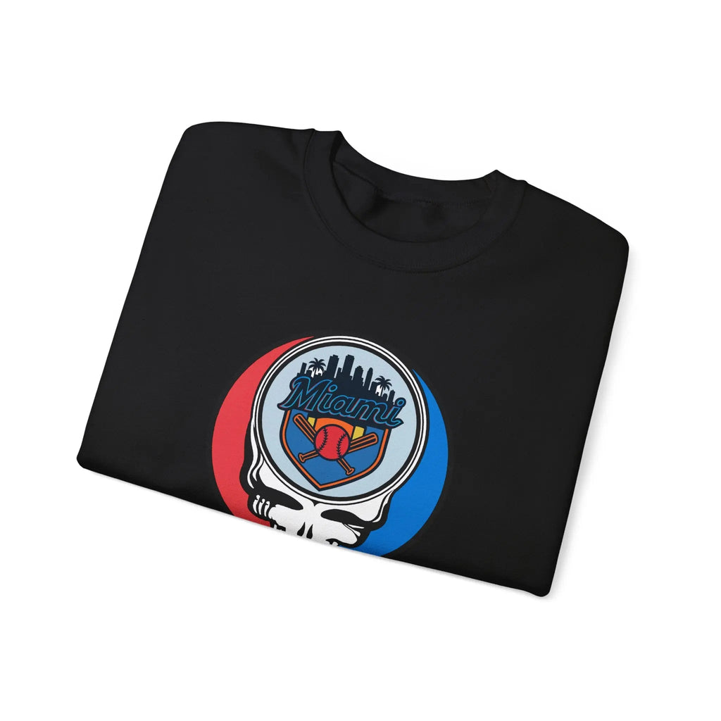 Miami Marlins Original Stealie Grateful Dead Crewneck Grateful Dead Sweatshirt