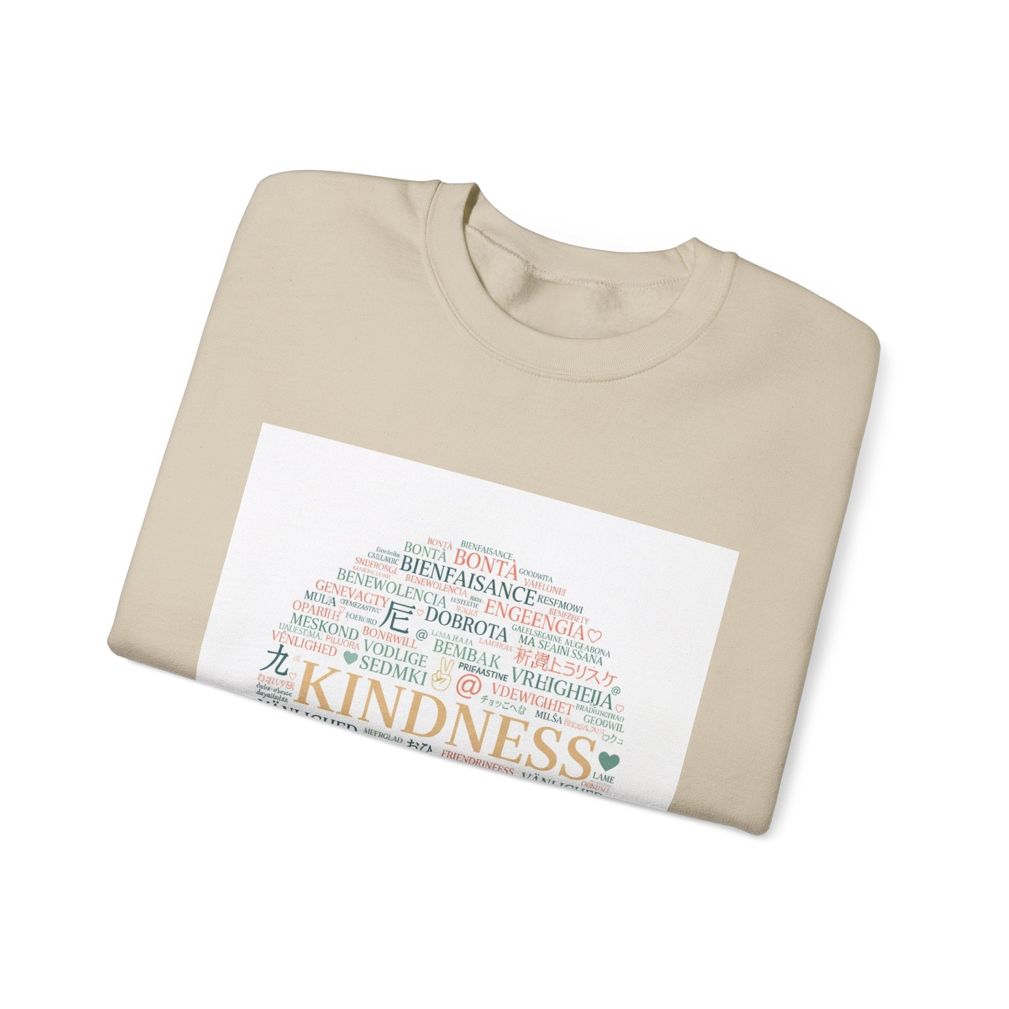 Kindness word circle Sweatshirt | Fresh-Start minimalism, reset mode apparel