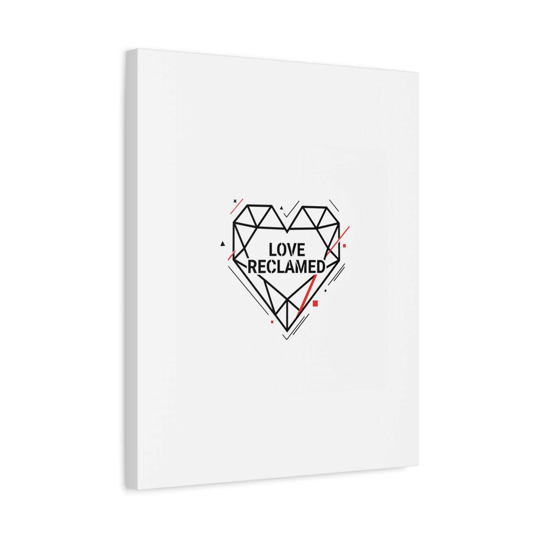 Love Reclaimed Canvas | modern heart design, minimalist love icon