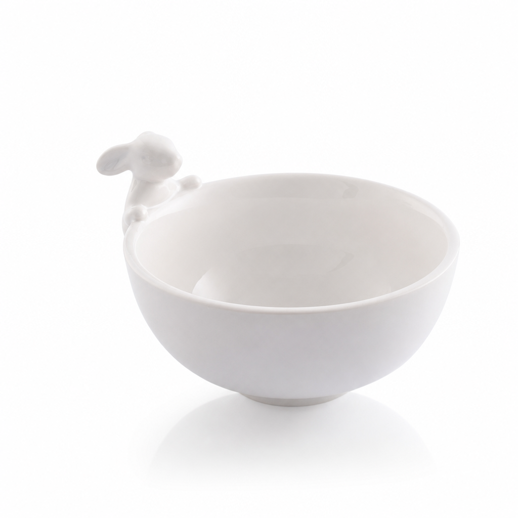 Porcelain Climbing Bunny Candy / Dip Bowl