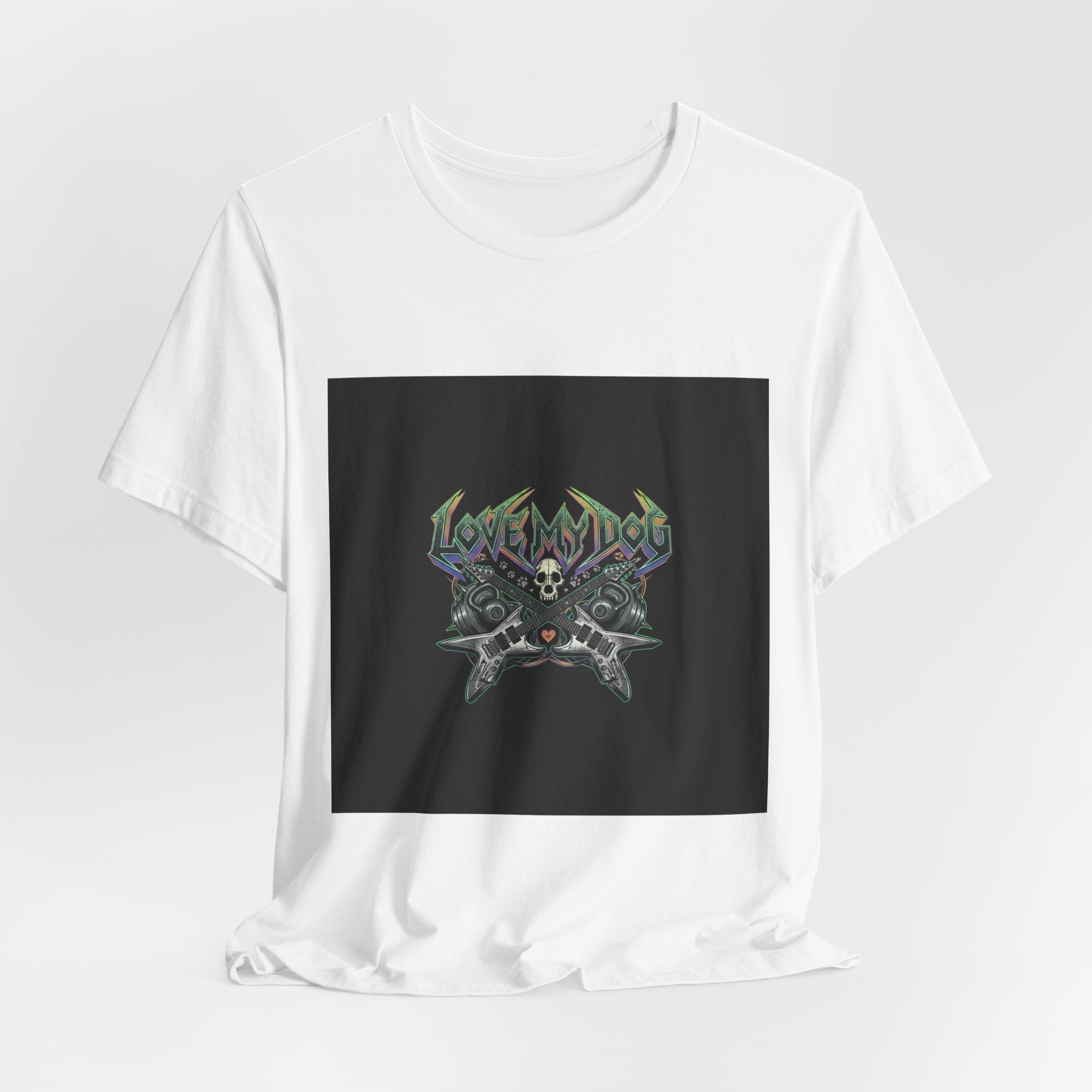 Love My Dog T-Shirt | Rock & Roll Dog Mom Dad Graphic Tee