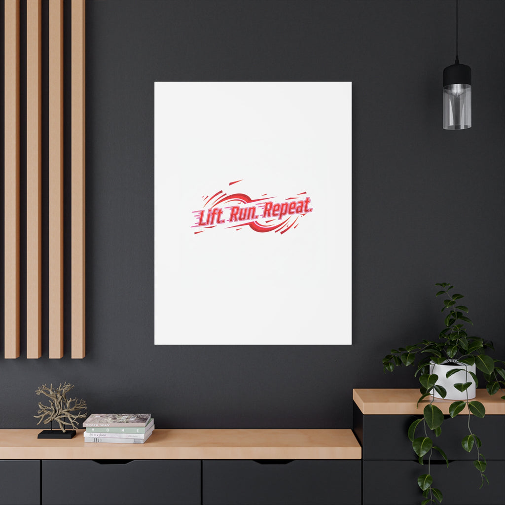 Lift Run Repeat Canvas | Fitness Wall Art, Gym Motivation