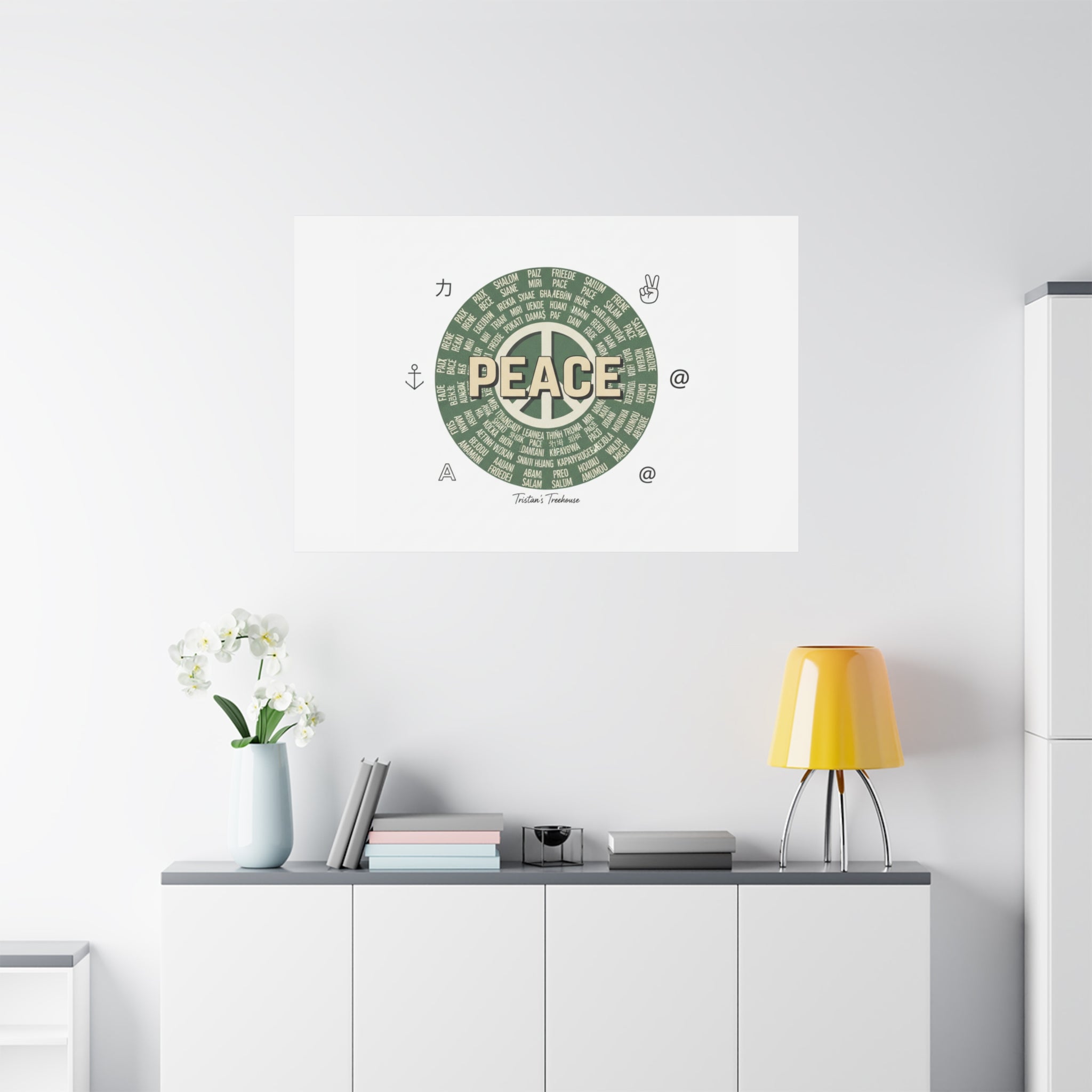 Peace doodle canvas | hand drawn sketch aesthetic, handwritten message
