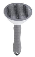 HUWEIHUA Cleaning Slicker Brush Clean Pets, Dog Cat Bunny Pet Grooming with Ergonomic Handle, Self-Cleaning Slicker for Dogs and Cats, Gray